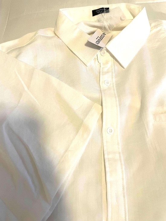 Coofandy Other - Coofandy 3XL White Casual Button Up Short Sleeve Shirt Welt Pocket